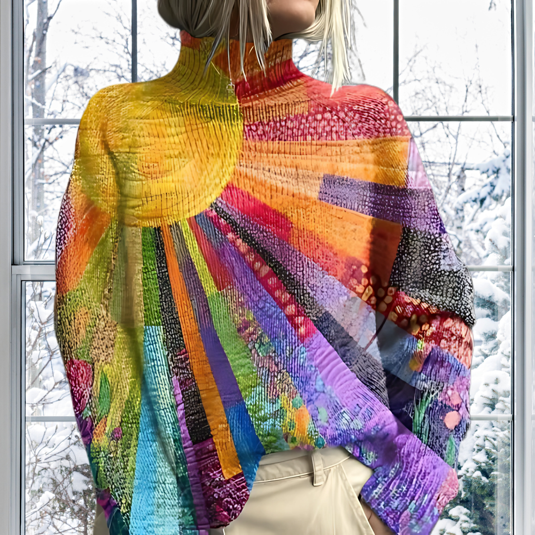 Evelyn | Colorful Turtleneck Sweater